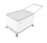 HEEPDD Boîte de Rangement Bac de Rangement Pliant avec Roulettes, Matériau PP, Conteneur Empilable pour Vêtements, Livres, Chaussures, Fournitures de Stockage de Collations (Gris blanc #12)