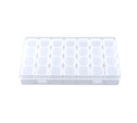 HEEPDD Boîte de Rangement, Ensemble de Conteneurs Boîte de Rangement de Bijoux Conteneur d'organisateur Compact Léger Imperméable pour Stocker la de des Bijoux, 28 Fentes NAN en Plastique