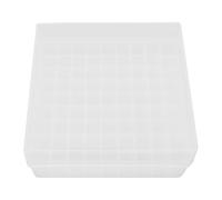 HEEPDD Boîte de Stockage de Congélateur de Tube à Centrifuger, Support de Stockage Cryogénique Transparent en Plastique PP de 81 Puits pour Tubes de Congélateur de Laboratoire de 1,5 à