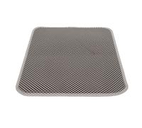 HEEPDD Boîtes à Litière Standard Tapis de Litière pour Chats, 17,7x11,8 Pouces à Double Couche Tapage de Piégeage, Non Glissement, Clean Facile, Nan de Commande de Dispersion (Gray)