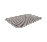 HEEPDD Boîtes à Litière Standard Tapis de Litière pour Chats, 17,7x11,8 Pouces à Double Couche Tapage de Piégeage, Non Glissement, Clean Facile, Nan de Commande de Dispersion (Gray)