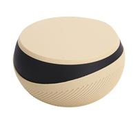 HEEPDD Bol à Collation Double Couche, Design Compact imprimé en 3D avec Compartiment à Déchets intégré, pour Pistaches, Pop-corn, Cerises et Bonbons, Passe au (Couleur sable et doublure intérieure