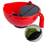 HEEPDD Bol à Mélanger Polyvalent, en Plastique 5 Litres avec Spatule Intégrée et Doubles Poignées pour la Cuisine et la Pâtisserie (#1)