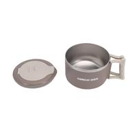 HEEPDD Bol Allant au -ondes avec Couvercle, Doublure Intérieure en Acier Inoxydable 316 et Matériau PP, Conception D'isolation Double Couche Incassable, Poignées Pliables pour un (Couleur Café)