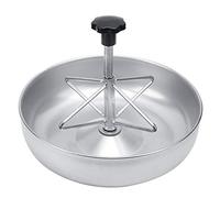 HEEPDD Bol d'alimentation pour Porcs en Acier Inoxydable, Lisse, Conception Multi-Positions d'alimentation Facile à Nettoyer, avec Tige à Rainure en Plastique et Crochet à Ressort,