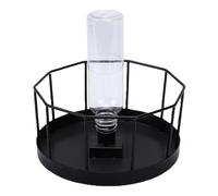 HEEPDD Bol d'eau pour Reptiles en Acier Inoxydable, avec Base Stable, sans Pointe, Conception Peu Profonde et Anti-déversement pour Tortue Dragon Lézard Barbu, Mangeoire Automatique (Petite)
