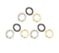 HEEPDD Boucle à Anneau à Ressort 9 Pièces, Conception Ovale en Forme de 0 en Alliage, Parfaite pour les Accessoires de Bricolage et les Chaînes de Sacs (Moyen)