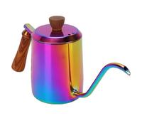 HEEPDD Bouilloire à Verser en Acier Inoxydable 304, Bec à Col de Cygne, Poignée en Bois, Contrôle Précis du Débit, Pour une Tasse de café et de thé, 600ML