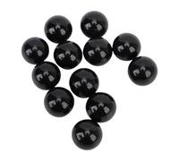 HEEPDD Boules Décoratives Ensemble de Boules de Cristal Noir pour Collection Affichage Décoratif Méditation Yoga avec Surface Lisse Couleurs Vives Textures Claires Ensemble de 12 de Cristal