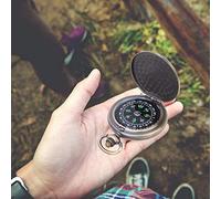 HEEPDD Boussole de Montre de Poche Vintage, Construction Robuste, Conception Ouverte pour la Navigation en Plein Air et Les Voyages Boussole de Montre de Poche Vintage, Alliage de Zinc, Nan