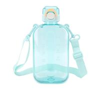 HEEPDD Bouteille d'eau Fine, Bouteille de Sport Portable Transparente avec Sangle de Transport, étanche 750 Ml pour les Voyages et la Salle de Sport (GREEN)