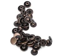 HEEPDD Bouton Pression Metal, Rivet Cuir 50 Bouton Pression Metal Bouton Pression Laiton Goujons de Presse en Laiton Rond pour vêtements Vestes Ceintures Sacs à Dos