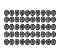 HEEPDD Boutons Accessoires de Couture DIY 1in - Boutons Ronds Décoratifs Durables pour l'Artisanat de Projets de Maison 50 Pièces 4 Boutonnières Fleurs Sculptées en Bois Nan Accessoires de Vêtement