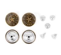 HEEPDD Boutons de Jeans, 10pcs Populaire délicat 20 mm Fermoir Jean Vintage avec Rivets pour Manteau de Jeans vêtements Pantalons Ceintures Veste(# 13)