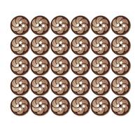 HEEPDD Boutons de Peinture de Fleurs Aléatoires, 100 Boutons Artisanaux en Coquille de Noix de Coco pour Projets de Couture de Bricolage, Divers Motifs, 4 Trous, 5,5 à,9 Pouces (206)