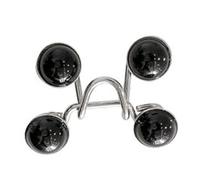 HEEPDD Boutons de Resserrement de la Taille de Pant (perle noire)