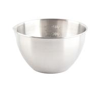 HEEPDD Bowl pour Servir en Acier Inoxydable avec une échelle de Salade de Fruits Qui Mélange un Bol, un Lave-vaisselle Froid, un Réfrigérateur-congélateur, 304 en Acier Inoxydable (Tapez B)