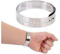 Bracelet jauge, Outil réglable de Mesure de Taille de Poignet de mesureur de Bracelet d'acier Inoxydable pour la Taille de Bijoux Bracelets et Bracelets