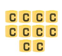 HEEPDD Brassards de Capitaine 10 Pièces, Brassard de Sport de Course Réglable en Nylon pour Le Football et Les Sports d'équipe, Longueur Accrocheuse de 13 Pouces, Parfait pour Les Athlètes (Yellow)