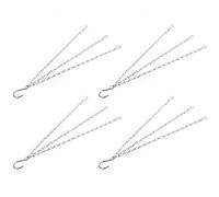 HEEPDD Brassets Suspendus Extérieurs 4pcs Chaîne de Panier de Suspension, 16,3 Pouces en Acier Inoxydable Chaîne de Suspension Plant Décoratif de pour Pots de Fleurs Mangeoires à Oiseaux Lantern