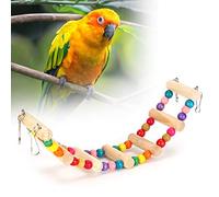 HEEPDD Bridge de Perroquet, échelle de Corde Hamster Jouets en Bois Pliant en Bois Pendable Pliable Jouet pour Hamsters Glane Cobage Furet Gerbil Chinchilla Nan (6 * 30 cm)