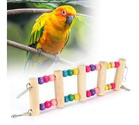 HEEPDD Bridge de Perroquet, échelle de Corde Hamster Jouets en Bois Pliant en Bois Pendable Pliable Jouet pour Hamsters Glane Cobage Furet Gerbil Chinchilla Nan (6 * 18 cm)