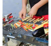 HEEPDD Brochettes de Barbecue de qualité Supérieure, Aiguilles à Kebab en Acier Inoxydable avec Manche en Bois pour Viande, Poulet, Crevettes et Légumes - Parfaites pour les Grillades en Plein Air