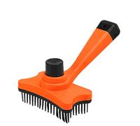 HEEPDD Brosse de Toilettage pour Animaux de Compagnie, Brosse Lisse Autonettoyante avec Poignée Confortable pour Chiens et Chats, élimine en Douceur les Poils Lâches et Réduit la Perte (ORANGE)