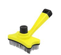 HEEPDD Brosse de Toilettage pour Animaux de Compagnie, Brosse Lisse Autonettoyante avec Poignée Confortable pour Chiens et Chats, élimine en Douceur les Poils Lâches et Réduit la Perte (YELLOW)