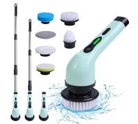 HEEPDD Brosses Braguse de Plancher électrique, IPX6 Brosse à Double Nettoyage à l'épreuve de l'eau pour le Sol de Carreaux Nan (6 tête de brosse remplaçable)