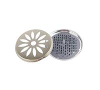 HEEPDD Brûleur d'encens Portable en Acier Inoxydable, 4 Pièces, avec Couvercle, Couvercle Creux et Clous de Support, Idéal pour la Maison et Le Camping (Silver)