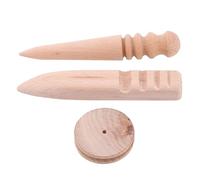 HEEPDD Brunnisher en Cuir 3 en 1 Ensemble, Outil de Polinisher à Bord en Bois avec Types de Gâteaux à Cône pour les Bords en Cuir Lisser, Outil D'artisanat en Bois inachevé pour le (1)