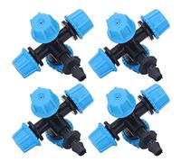 HEEPDD Buse de Pulvérisation 20 Pièces, Arroseur de -irrigation en Plastique, Quatre Sorties d'eau, Installation Facile pour l'irrigation du Jardin et des Terres Agricoles