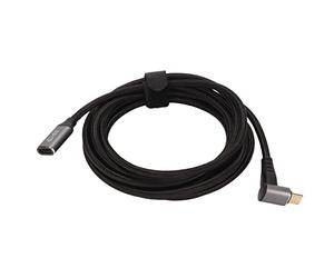 HEEPDD Câble de Charge Rapide USB C 3.1, Câble d'extension USB en Alliage 4K 60 Hz pour Steam Deck, Puissance 100 W, Conception à Angle Droit pour le Bureau et l'étude de Charge Rapide C 3.1,