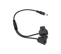 HEEPDD Câble électronique DC 5.5 2.1 Femelle vers Double D-Tap Mâle, Câble d'alimentation pour Moniteur et Lumière de Remplissage, 11,4 Pouces, Faible Génération de Chaleur pour Moniteur et Lumière