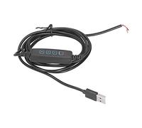 HEEPDD Câble USB d'alimentation à Gradation de Lumière LED, Cordon d'alimentation à intensité Variable en PVC de 2 M avec Bouton de Commande, pour Lampes de Bureau USB, Lumières de