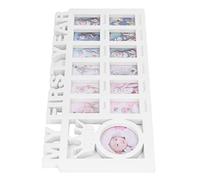 HEEPDD Cadre Photo Cadre Photo nouveau-né, Matière Plastique, Cadres pour bébé de 12 Mois, Record de Croissance Mensuel, Décoration de la Maison, 15x7,3x0,6 Pouces Nan Décoration Quotidienne (WHITE)