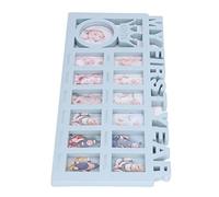 HEEPDD Cadre Photo Cadre Photo nouveau-né, Matière Plastique, Cadres pour bébé de 12 Mois, Record de Croissance Mensuel, Décoration de la Maison, 15x7,3x0,6 Pouces Nan Décoration Quotidienne (BLUE)