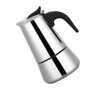 HEEPDD Cafetière Moka en Acier Inoxydable, Cafetière Portative de 300ml pour la Maison et le Bureau, Préparation de café et de thé (100ml)