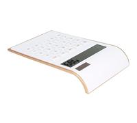 HEEPDD Calculatrice à 10 Chiffres, écran LCD à Batterie Solaire à Double Alimentation, avec Larges Touches de sensibilité du Clavier, pour Bureau, Maison, école de Commerce (White)
