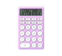 HEEPDD Calculatrice de Petite Taille de Poche, Calculatrice de Dessins Animés Multifonctionnels Portables avec Affichage D'écran Grand écran pour L'entreprise à Domicile de L'école de (Purple)