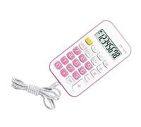 HEEPDD Calculatrice de Poche, Mini Petite Calculatrice Portable pour Fournitures Scolaires de Bureau avec Corde Tendance (Rose)