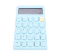 HEEPDD Calculatrice électronique, Mini-Calculatrice à 12 Chiffres à Grande Affichage à énergie Solaire avec des Clés Mécaniques à Haute sensibilité pour Le Bureau de Bureau à Usage (Blue)