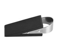 HEEPDD Cale d'arrêt de Porte en Caoutchouc, Noir, Caoutchouc de Haute qualité et Acier Inoxydable, Hauteur de 2 Pouces, Protection du Sol, pour la Maison et Le Bureau