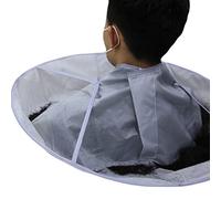 HEEPDD Cape de Coupe de Cheveux, Matériau en Nylon, Taille Réglable, Cape de Coupe de Cheveux pour Enfants et Adultes, 23,6 X 23,6 en Gris