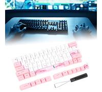 HEEPDD Capuchons de Touches de Sublimation, Motif Fleur de Cerisier PBT, 73 Capuchons de Touches Personnalisés, Accessoire de Clavier Mécanique Universel pour Les Jeux et Le Travail (#2)