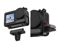 HEEPDD Caquine Silicone Protective Case, Casque en Silicone Portable Confortable avec Sangle à Main et Corde Anti-Perdue pour Osmo Action 3 4 5 Camera