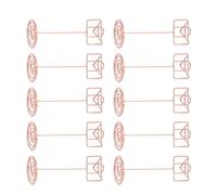 HEEPDD Cartes de Table 10pcs, Support de Fer Minimaliste avec des Clips Solides pour le Mariage, la Fête et l'événement Affichage des événements (or rose)