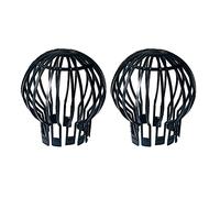 HEEPDD Casseprète de Gouttières de Toit, 2 Couvercles de Drain en Plastique Noir emballé avec Mailles Rondes de 5,7 X 4,9 Pouces, Empêcher Les Sabots pour la Protection Contre Les