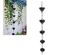 HEEPDD Chaîne de Pluie Décorative en Alliage D'aluminium de 95 Cm, Alternative à Un Tuyau de Descente d'eau Décoratif à Motif Floral, pour Installation de Gouttières de Toit de Jardin